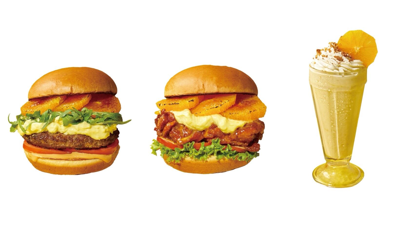 ▲▼自私漢堡（Selfish Burger）推出夏季限定「橙香系列」。（圖／自私漢堡提供）