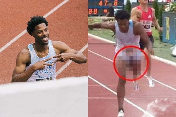 ▲▼24歲田徑選手「露巨鵰」邊跑邊遮！畫面瘋傳　本人回應了。（圖／翻攝自IG）