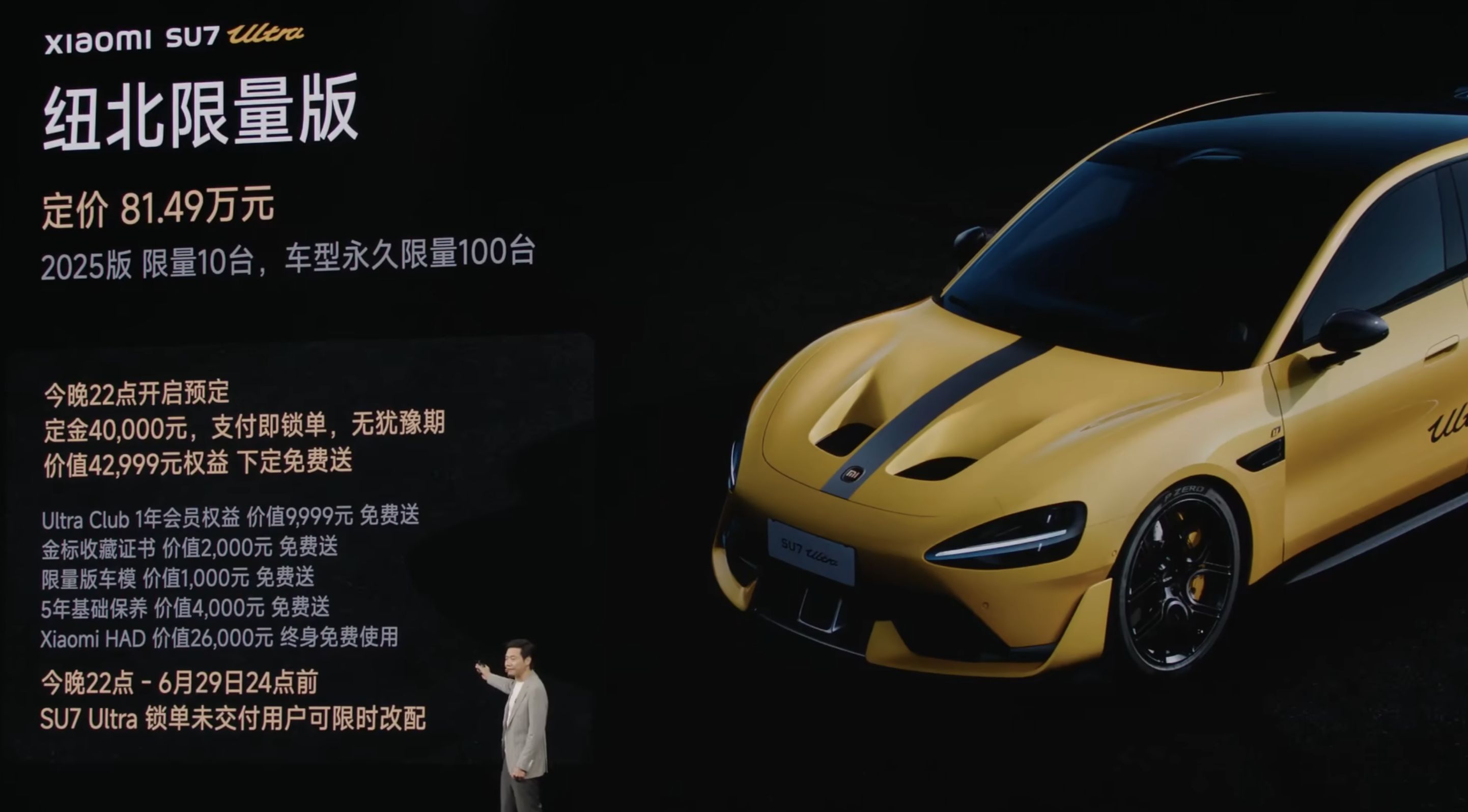 ▲小米SU7 Ultra紐北限量版。（圖／翻攝自小米）