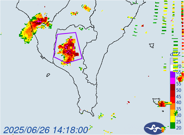 ▲大雷雨即時訊息 。（圖／氣象署提供）