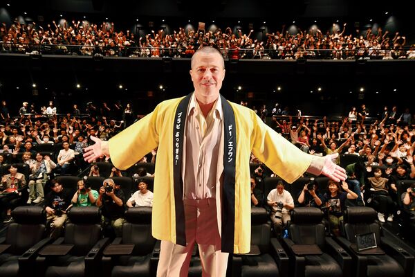 ▲布萊德彼特睽違三年到東京，特別跑景點打卡。（圖／華納提供）