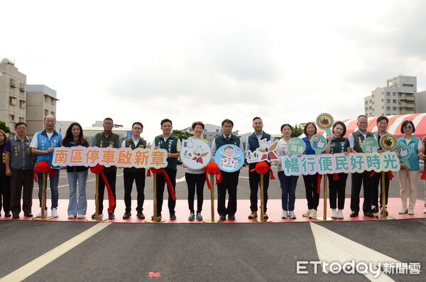 ▲台南南區新興新建停車場正式啟用，共提供248席汽車格，免費試停至6月30日。（記者林東良翻攝，下同）