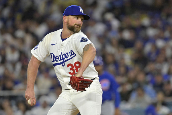 ▲道奇牛棚大將葉茲（Kirby Yates）接到大谷賽季第28轟直呼興奮。（圖／達志影像／美聯社）