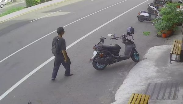 ▲彰化芬園鄉黃姓慣竊偷走機車。（圖／民眾提供）