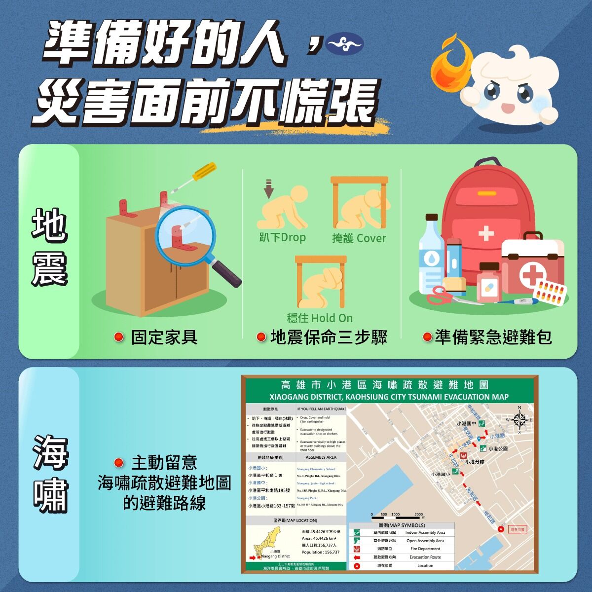 ▲▼氣象署公布地震防災4關鍵。（圖／「報地震 - 中央氣象署」臉書）