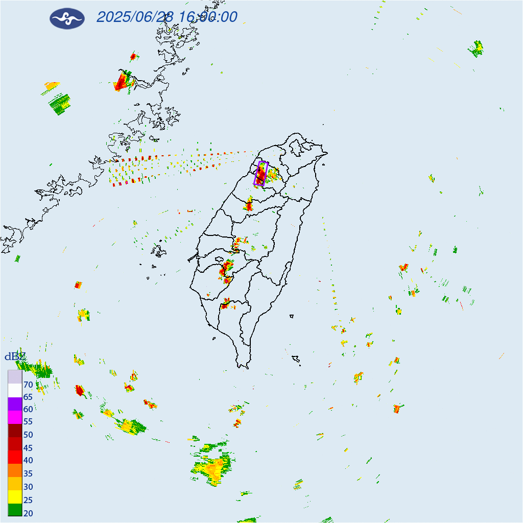 ▲大雷雨即時訊息 。（圖／氣象署提供）