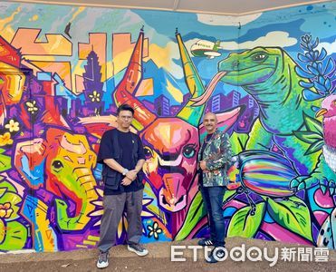 台美藝術家跨國合作　台北意象登上休士頓壁畫