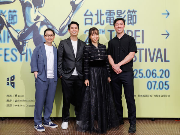 ▲《值得的等待》林書宇、主演陳瓊華、林友明、羅斯．巴特勒（Ross BUTLER）、製片Dan MARK、Rachel TAN、Vincent XIE。（圖／台北電影節提供）