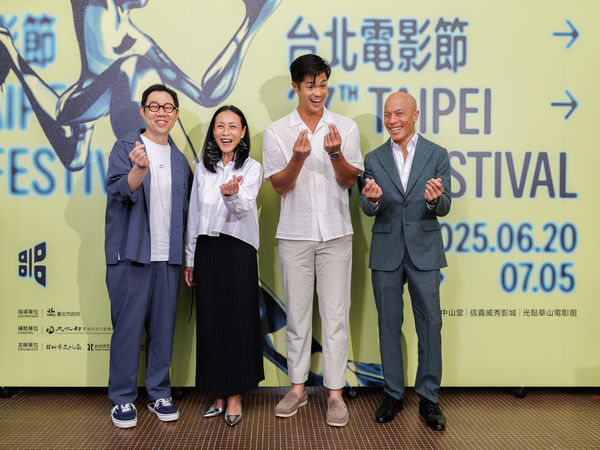 ▲《值得的等待》林書宇、主演陳瓊華、林友明、羅斯．巴特勒（Ross BUTLER）、製片Dan MARK、Rachel TAN、Vincent XIE。（圖／台北電影節提供）