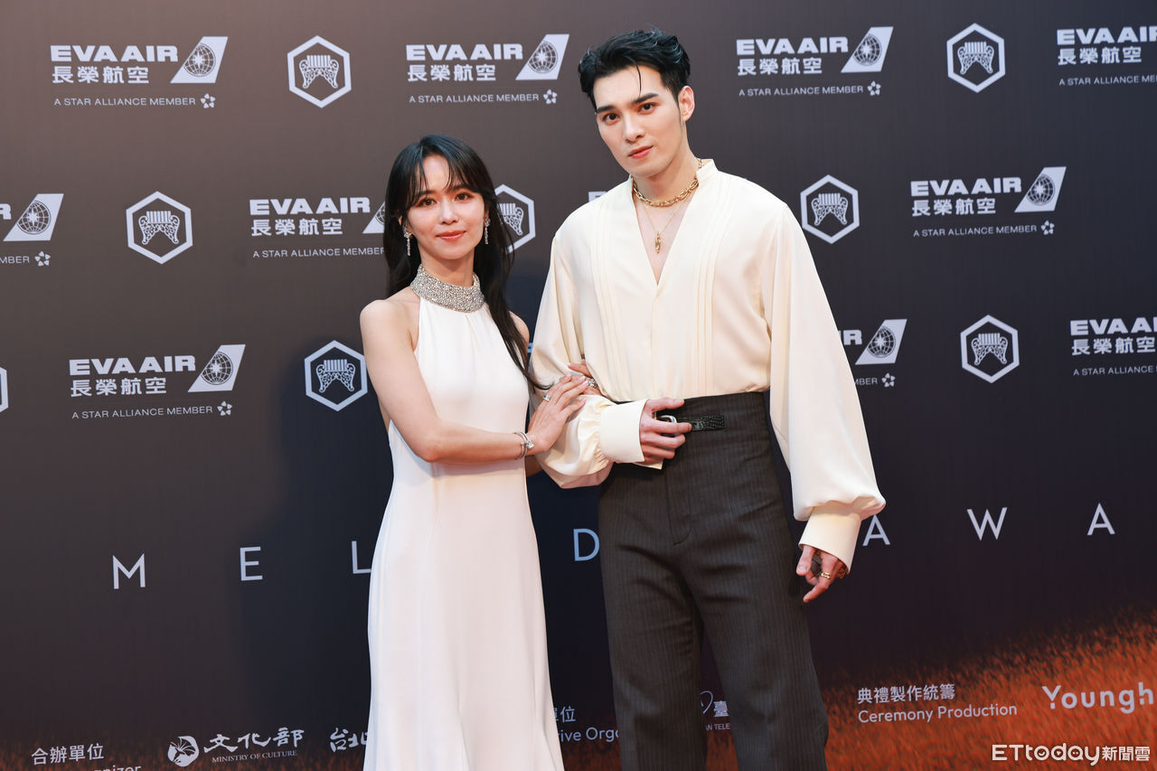 ▲▼第36屆金曲獎星光大道-陳明珠、黃偉晉。（圖／記者周宸亘攝）