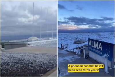 世界最乾燥沙漠下雪了　白雪覆蓋罕見一幕曝光