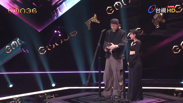 ▲頒獎人，陳星瀚、千田愛紗。（圖／翻攝YouTube／GMA 金曲獎頒獎典禮暨國際音樂節 Golden Melody Awards & Festival）