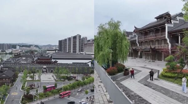 ▲▼張家界百億打造大庸古城！每年虧10億「只有停車場賺錢」。（圖／翻攝央視）