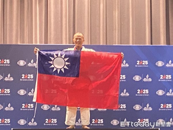 ▲2025年世界警察消防運動會，彰化縣警局訓練科長林世明於柔道項目奪金 。（圖／林世明提供）