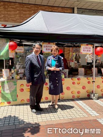 ▲台南市長黃偉哲與仙台市長郡和子聯袂出席締盟20週年紀念儀式，現場氣氛溫馨感人。（記者林東良翻攝，下同）