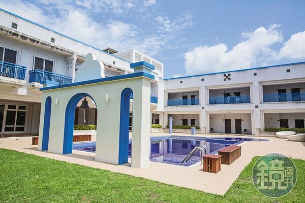 鄭越才因未支付日暉渡假村二館（圖）工程尾款，吃上官司。