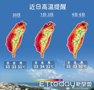 今天新竹以南防午後雷雨　周末恐有熱帶系統發展