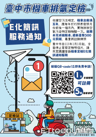 ▲▼台中市政府鼓勵業者積極配合改善空品，表揚20家機車檢驗站。（圖／台中市政府提供，下同）