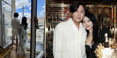 伊能靜一家3口現身巴黎！曬「甜偎秦昊背影照」粉碎婚變