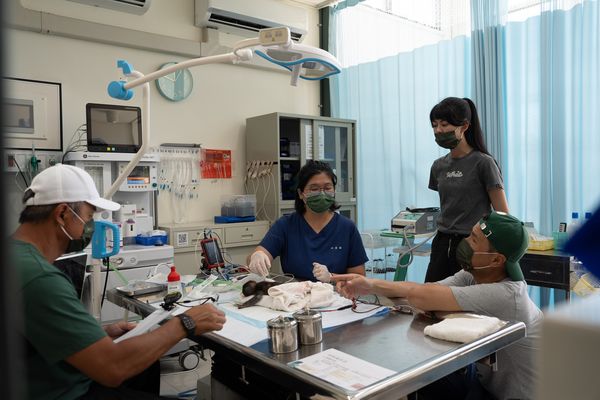 ▲《歐吉桑騎士》白癡公主（中後）加入李銘順（左）及李銘忠的任務。（公視提供）。（圖／公視提供）