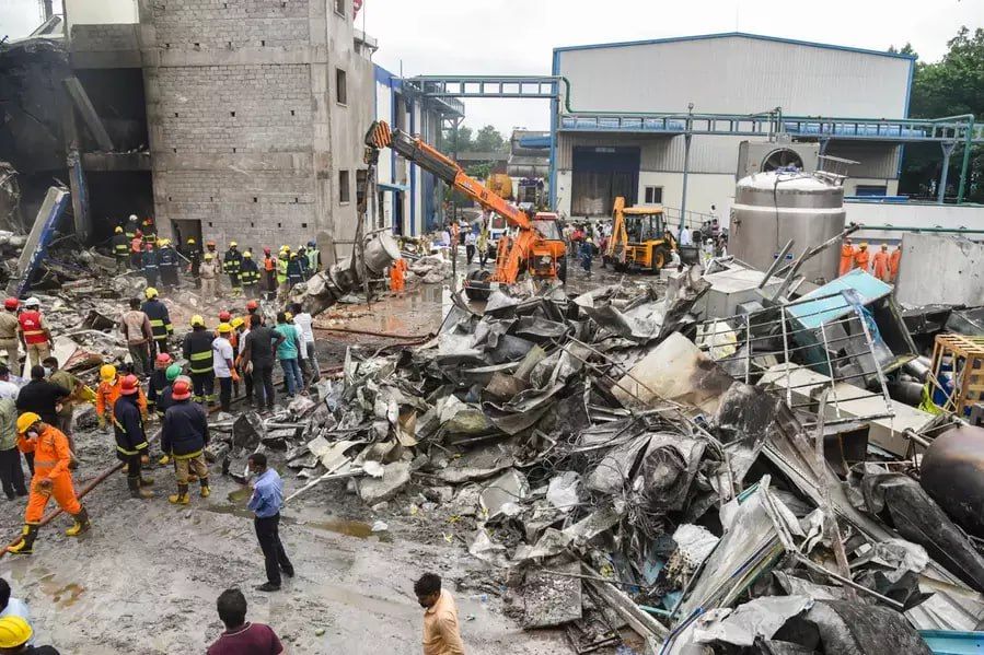 ▲▼印度工廠大火。（圖／翻攝X）