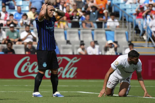 ▲國米隊長馬丁內斯（Lautaro Martínez）在球隊世俱盃遭淘汰後怒噴隊友。（圖／達志影像／美聯社）