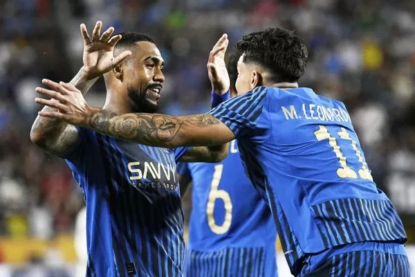 ▲萊昂納多（Marcos Leonardo）梅開二度，領軍阿爾希拉爾淘汰曼城。（圖／達志影像／美聯社）