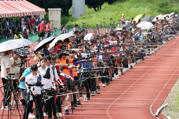 ▲玉山射箭國手選拔賽，吸引超過260位好手參賽力拚、國立體大射箭好手劉泰言剛奪下今年全大運金牌。（圖／射箭協會提供）