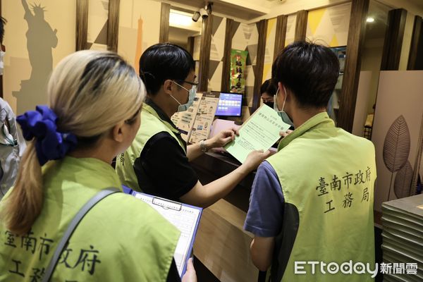 ▲市長黃偉哲1日晚間親率市府團隊，前往永華路賓士KTV實施聯合稽查，展現青春專案決心。（記者林東良翻攝，下同）