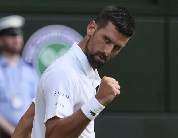 ▲塞爾維亞傳奇名將喬科維奇（Novak Djokovic）晉級溫網次輪。（圖／達志影像／美聯社）