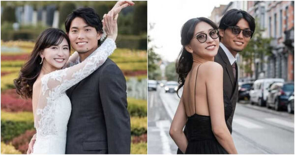 町田浩樹去年6月在比利時完婚，迎娶身材高挑的貌美妻子。（圖／擷取自Instagram／koki.machida_official）