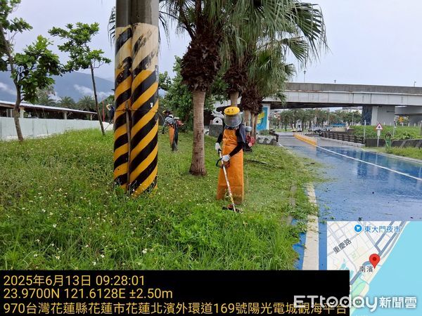 ▲▼花蓮縣政府成立景觀環境維護中心，維護縣內各觀光景點整潔衛生。（圖／花蓮縣政府提供，下同）