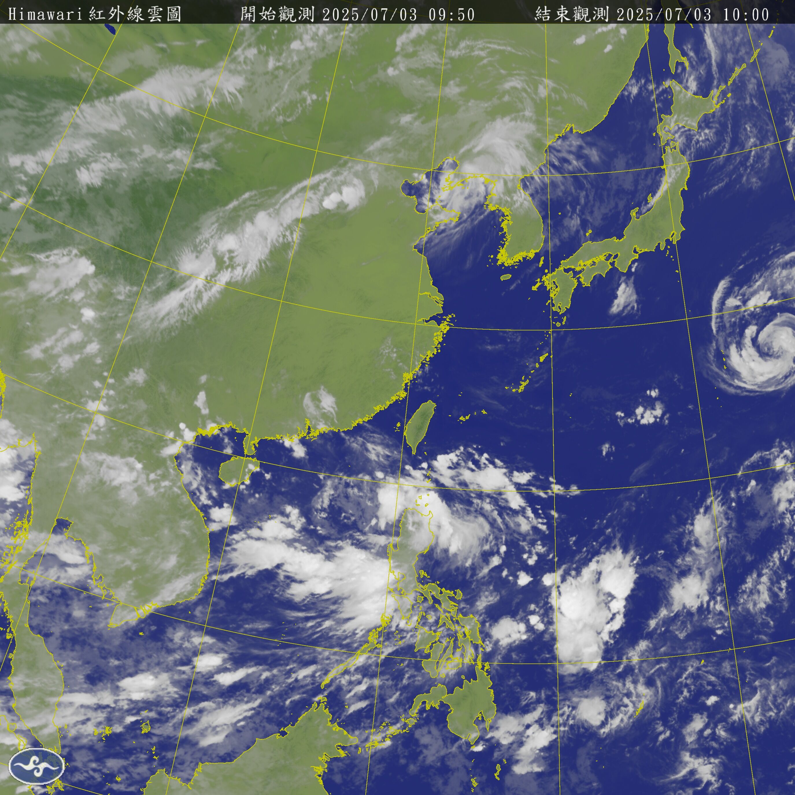 ▲▼0703上午衛星雲圖。（圖／氣象署提供）