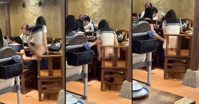 長髮妹餐廳公然脫下「水手裙」吃飯　全場傻眼