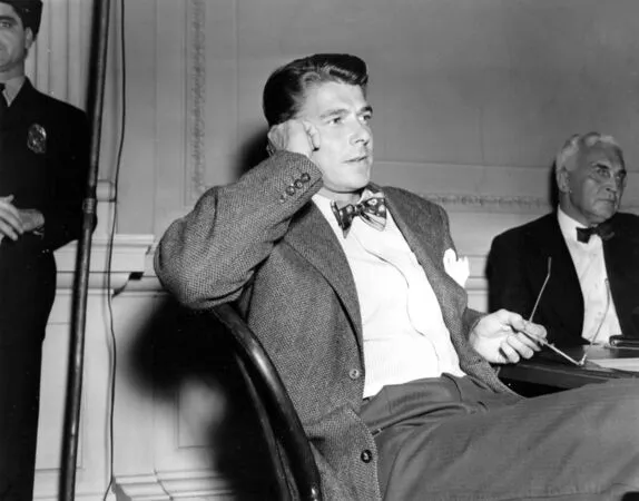 ▲時任演員公會主席、後來當上總統的雷根            。（圖／達志影像／美聯社）