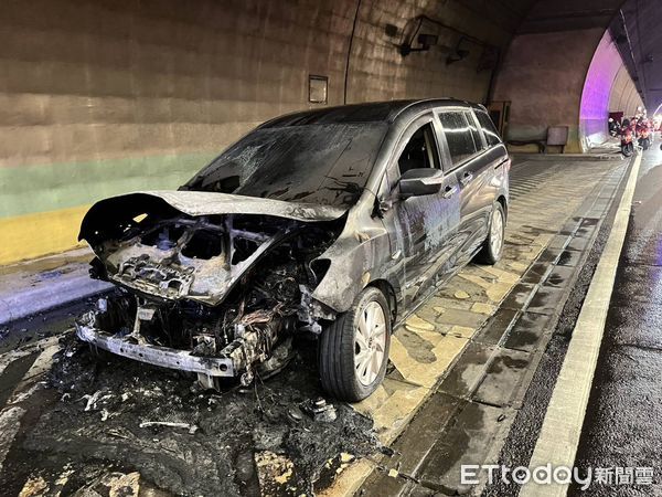 ▲台76線東向30.7公里(八卦山隧道路段)今日8時35分發生火燒車案。（圖／記者高堂堯翻攝，下同）