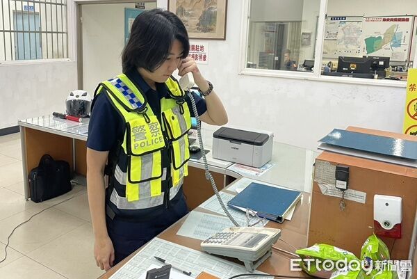 ▲▼首日出勤的實習警倪紫軒就跟學長追查竊嫌，印象深刻。（圖／桃園警分局提供）