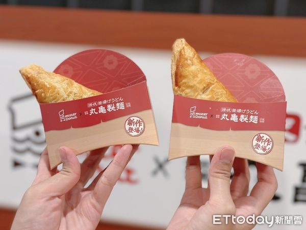 ▲▼Mister Donut攜手丸亀製麵推出5款聯名商品。（圖／記者蕭筠攝）