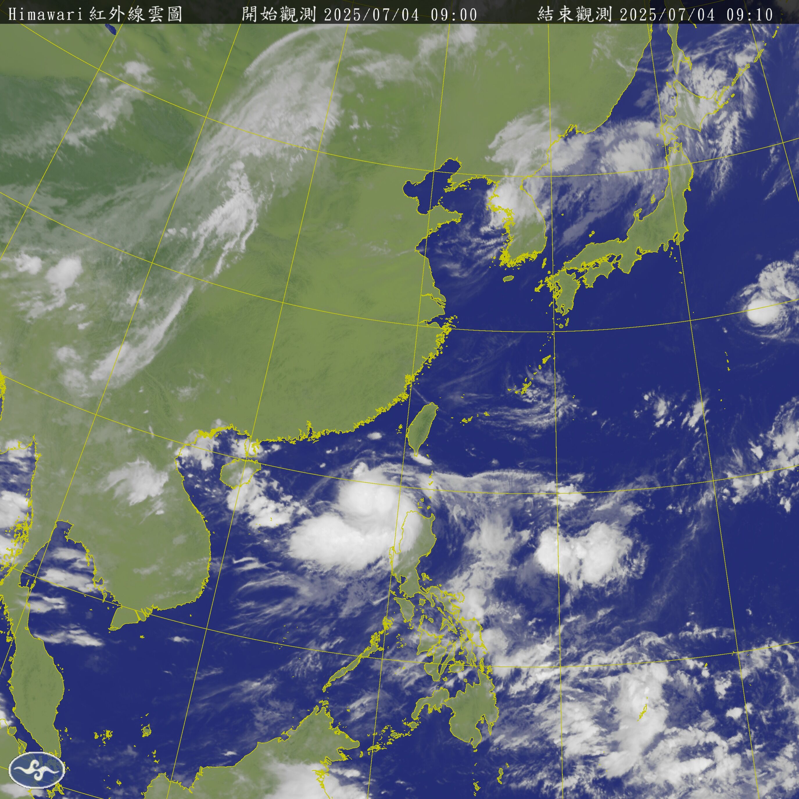 ▲▼0704上午衛星雲圖。（圖／氣象署提供）