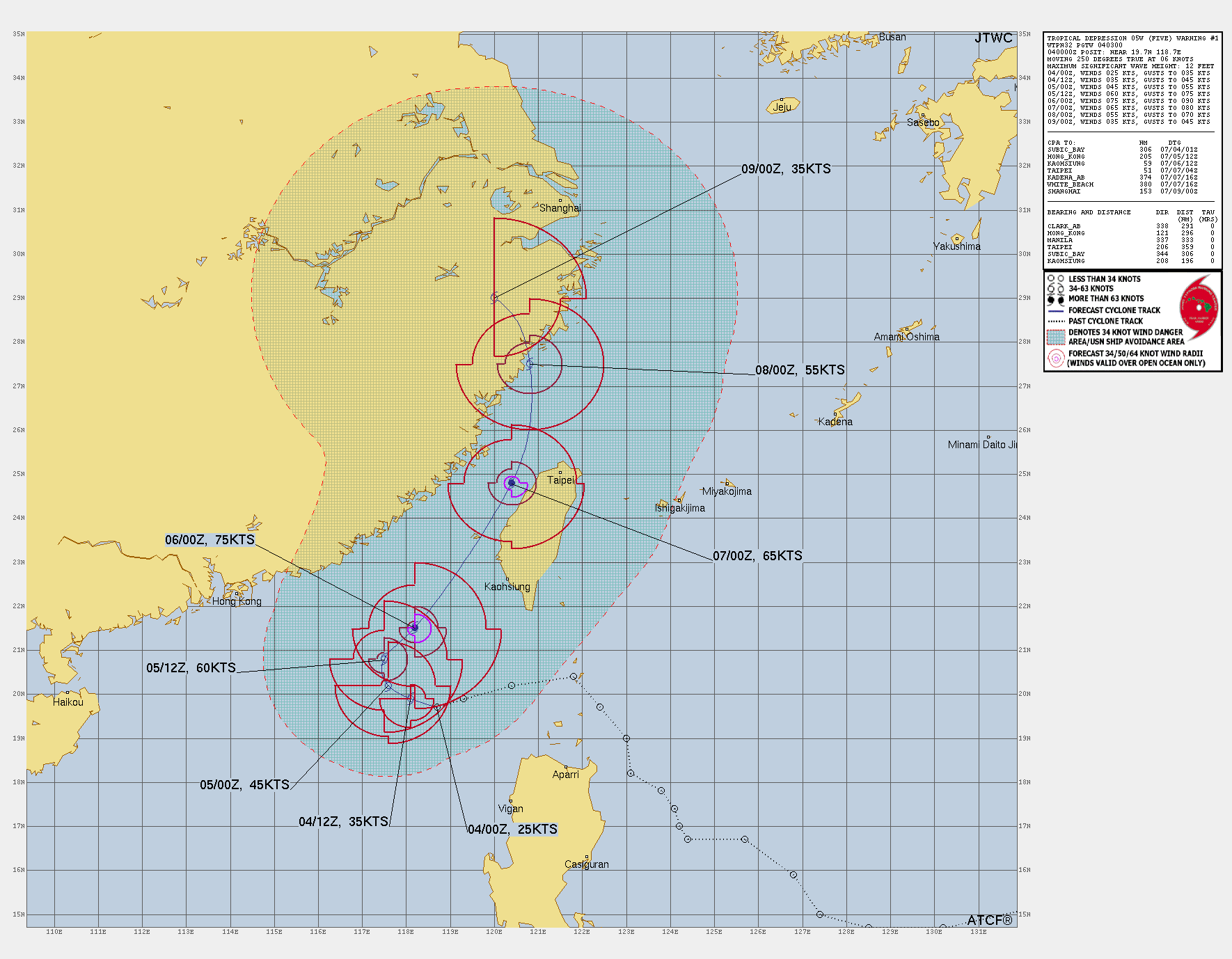 ▲▼美軍預測路徑。（圖／JTWC）