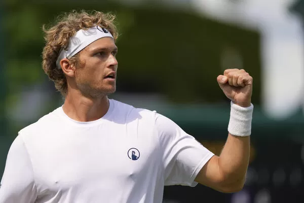 ▲霍姆格倫（August Holmgren）晉級溫網第3輪。（圖／達志影像／美聯社）