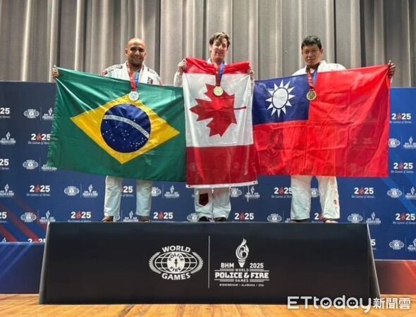 ▲恆春分局警員袁鵬皓參加「2025年第21屆世界警察消防運動會」奪得柔銅牌。（圖／記者陳崑福翻攝）