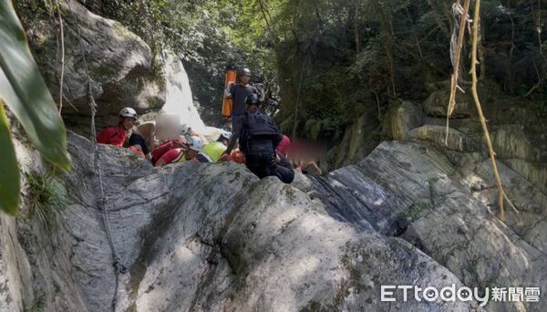 ▲宜蘭金岳瀑布溺水案，1人死亡。（圖／記者游芳男翻攝，下同）