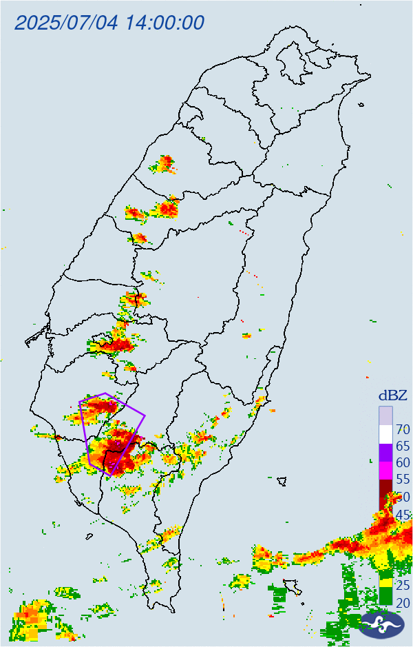 ▲▼大雷雨即時訊息。（圖／氣象署提供）