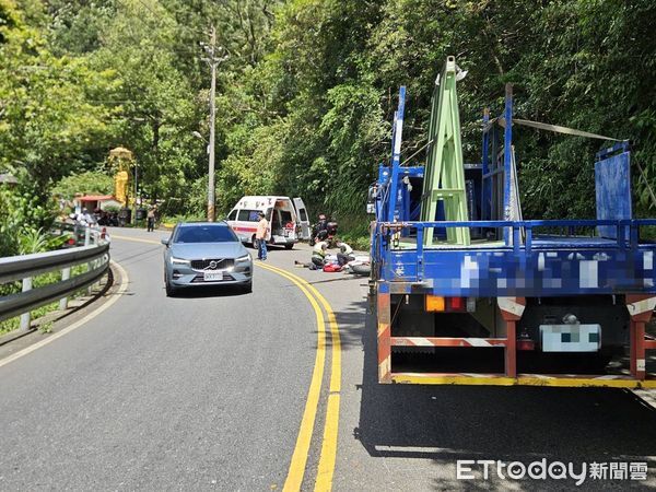 ▲▼             北宜公路「菩薩灣」發生死亡車禍。（圖／記者陳以昇翻攝，下同）