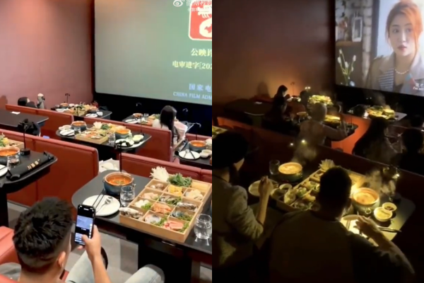 ▲▼陸多家影廳推「火鍋電影院」。（圖／翻攝自微博）