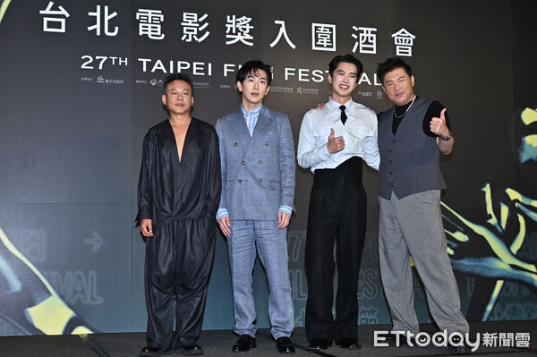 ▲▼2025台北電影獎入圍酒會,最佳男配角入圍左起李康生、施名帥、曾敬驊、曾國城。（圖／記者李毓康攝）