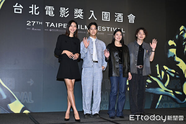 ▲▼2025台北電影獎入圍酒會,最佳新演員入圍左起黃珮琪、劉修甫、梁湘華、林政勳。（圖／記者李毓康攝）