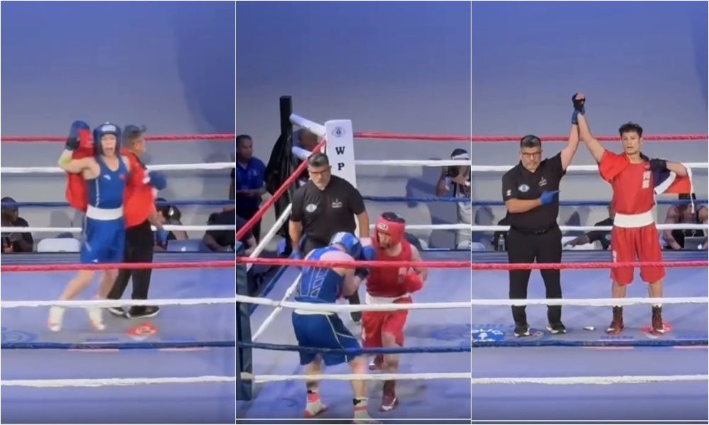 中國拳手未打「嗨披五星旗」場上狂跳！結果被台灣勇消打爆了