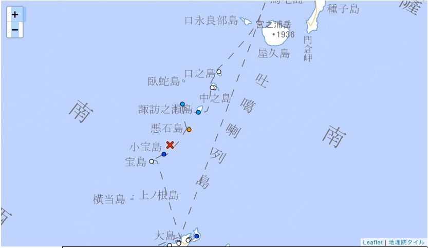 ▲▼鹿兒島規模5.3地震。（圖／翻攝日本氣象廳）
